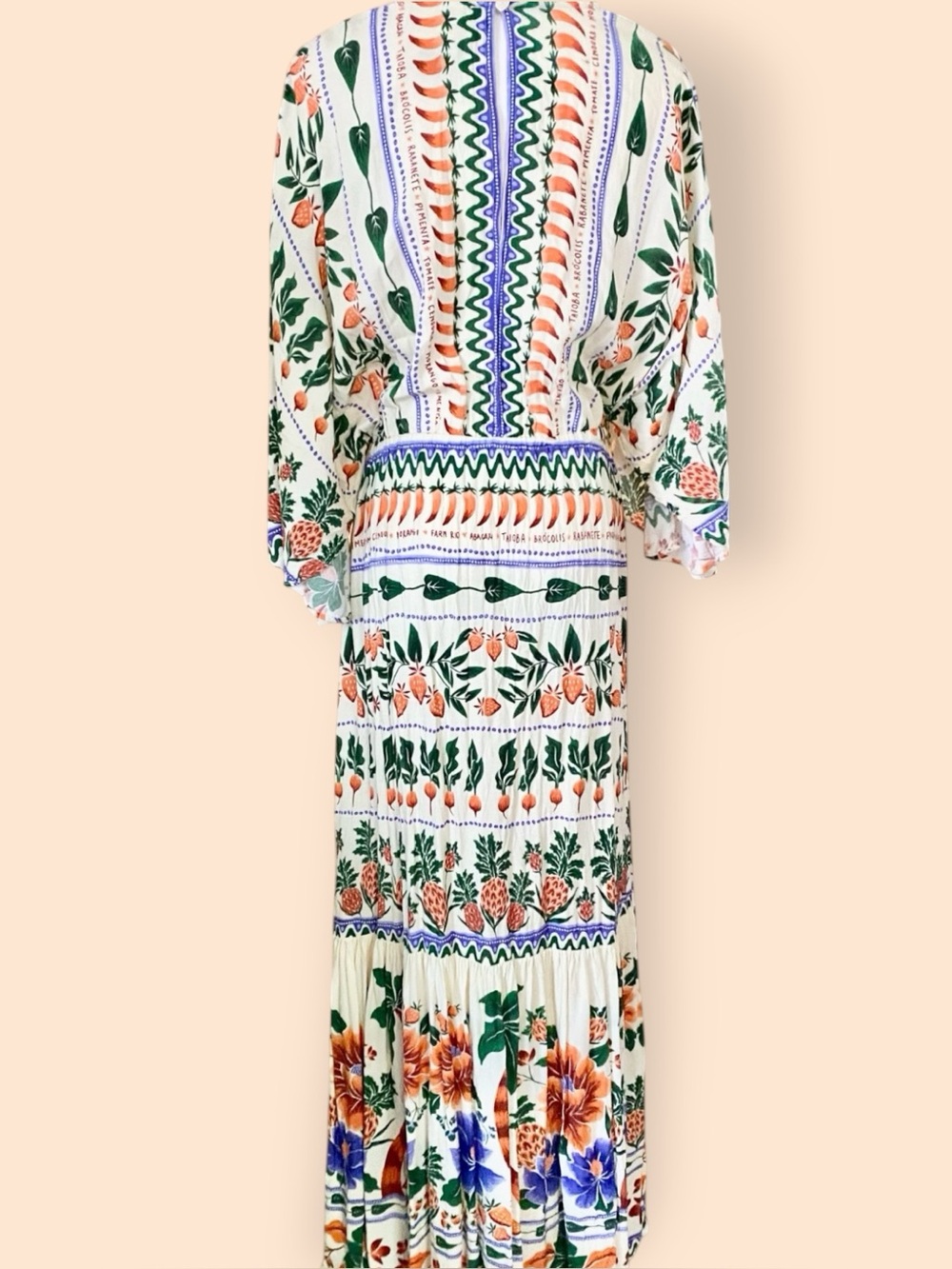 FARM Rio V-Neckline Kaftan Maxi Cutouts Dress Size Small - Picture 6 of 14